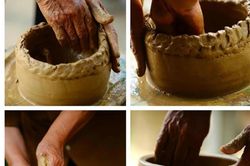 Cận cảnh 'chiêu' làm gốm không cần bàn xoay của người Churu tại Lâm Đồng
