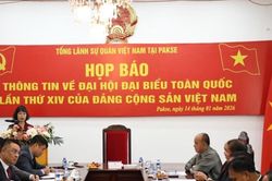 Tổng lãnh sự quán Việt Nam tại Pakse (Lào) thông tin báo chí về Đại hội đại biểu toàn quốc lần thứ XIV của Đảng Cộng sản Việt Nam