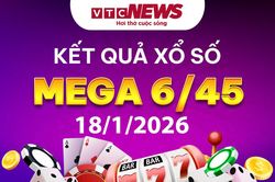 Vietlott 18/1 - Kết quả xổ số Vietlott hôm nay 18/1/2026 - Xổ số Mega 6/45