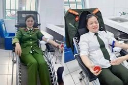 Hai nữ cán bộ Công an Cao Bằng kịp thời hiến máu cứu người nguy kịch