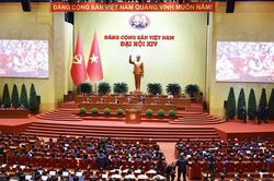 Toàn cảnh phiên bế mạc Đại hội lần thứ XIV của Đảng