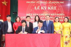 Phường An Thắng kết nghĩa với xã Hoằng Phú và Hoằng Sơn (Thanh Hóa)