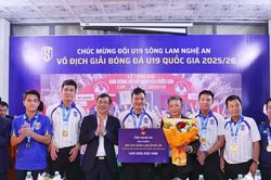 Vô địch Giải U19 Quốc gia 2026, U19 Sông Lam Nghệ An được thưởng lớn