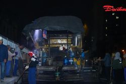 Hà Nội: Công nhân xuyên đêm thảm đường dẫn hầm chui Kim Đồng – Giải Phóng