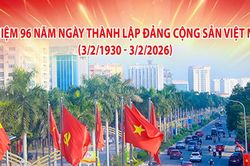 Kỷ niệm 96 năm Ng&agrave;y th&agrave;nh lập Đảng Cộng sản Việt Nam (3/2/1930 - 3/2/2026):Niềm tin sắt son, kh&aacute;t vọng vươn xa
