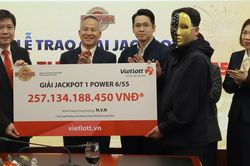 Bất ngờ về người vừa trúng Vietlott hơn 257 tỷ đồng