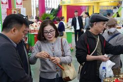 Người dân thích thú tham quan Hội chợ Mùa Xuân
