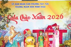 Không gian nghệ thuật, trải nghiệm Tết cổ truyền tại Trường Mầm non Minh Khai