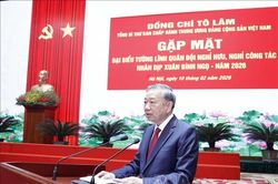 Tổng Bí thư Tô Lâm gặp mặt đại biểu tướng lĩnh quân đội nghỉ hưu, nghỉ công tác