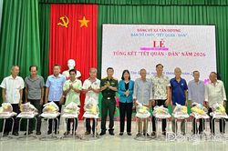 Xã Tân Dương: Tổng kết 'Tết Quân - Dân' năm 2026