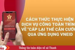 Cách thức thực hiện dịch vụ công toàn trình về 'Cấp lại thẻ Căn cước' qua ứng dụng VNeID