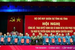 151 sĩ quan dự bị được gọi phục vụ tại ngũ, tuyển dụng quân nhân chuyên nghiệp