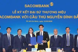 Cầu thủ Nguyễn Đình Bắc trở thành Đại sứ thương hiệu của Sacombank
