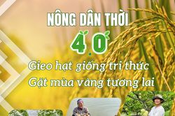 Nông dân thời 4.0: 'Gieo hạt giống tri thức-Gặt mùa vàng tương lai'