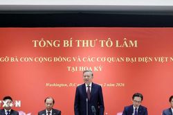 Tổng Bí thư gặp gỡ bà con cộng đồng và các cơ quan đại diện Việt Nam tại Hoa Kỳ