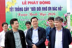 Đồng chí Phó Chủ tịch UBND tỉnh Trần Anh Dũng kiểm tra công tác chuẩn bị Tết trồng cây Xuân Bính Ngọ