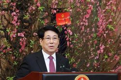 Chủ tịch nước Lương Cường chúc Tết cán bộ Văn phòng Chủ tịch nước