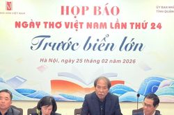 Ngày Thơ Việt Nam 2026 có chủ đề 'Trước biển lớn'
