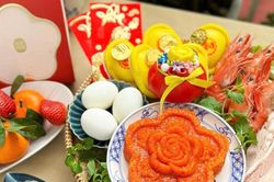 Mâm cúng tam sên hút khách ngày vía Thần Tài