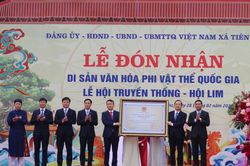 Hội Lim đón nhận danh hiệu Di sản văn hóa phi vật thể quốc gia
