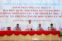 Ban Chỉ đạo Bầu cử tỉnh Khánh Hòa kiểm tra công tác chuẩn bị bầu cử tại các địa phương thuộc đơn vị bầu cử số 3