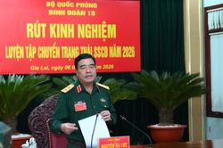 Kiểm tra công tác luyện tập chuyển trạng thái sẵn sàng chiến đấu tại Binh đoàn 15