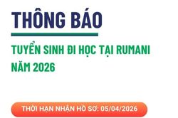 Bộ GD&ĐT thông báo tuyển sinh đi học theo diện Hiệp định tại Rumani năm 2026
