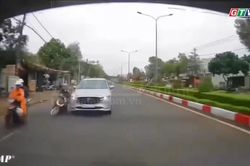 Gia Lai: Truy tìm tài xế ô tô gây tai nạn với xe máy rồi bỏ trốn