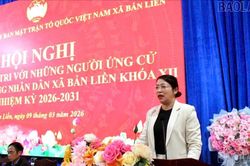 Hội nghị tiếp xúc cử tri với những người ứng cử đại biểu HĐND xã Bản Liền khóa XII