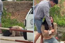 Xác minh vụ cô gái bị kéo lê trên đường ở bến phà Giải gây bức xúc dư luận