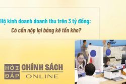 Hộ kinh doanh doanh thu trên 3 tỷ đồng: Có cần nộp lại bảng kê tồn kho?