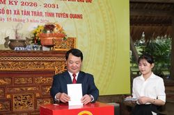 Tuyên Quang: Hơn 1,2 triệu cử tri nô nức đi bầu cử trong 'Ngày hội non sông'