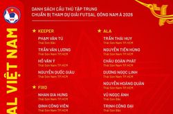 Đội tuyển futsal Việt Nam tập trung chuẩn bị tham dự giải Đông Nam Á