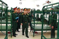 Cục Hậu cần - Kỹ thuật Quân khu 2 kiểm tra công tác bảo đảm hậu cần kỹ thuật huấn luyện chiến sĩ mới tại Trung đoàn 254