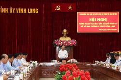 Đoàn kiểm tra của Bộ Chính trị, Ban Bí thư làm việc với Tỉnh ủy Vĩnh Long