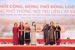 Tổng Bí thư Tô Lâm dự lễ khởi công xây dựng trường phổ thông nội trú liên cấp tại Lạng Sơn