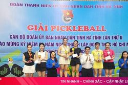 Sôi nổi giải Pickleball cán bộ đoàn UBND tỉnh