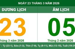 Lịch âm dương ngày 23/03/2026: Lưu ý quan trọng trong ngày Nguyệt Kỵ