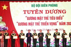Tuyên dương 20 gương mặt trẻ tiêu biểu và triển vọng Bộ đội Biên phòng