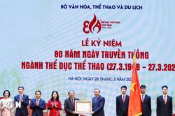 Tổng Bí thư dự Lễ kỷ niệm 80 năm Ngày truyền thống ngành Thể dục Thể thao