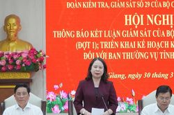 Đoàn Kiểm tra, giám sát của Bộ Chính trị, Ban Bí thư làm việc với Ban Thường vụ Tỉnh ủy An Giang