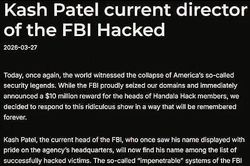 Email của Giám đốc FBI bị hacker xâm nhập