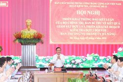 Thường trực Ban Bí thư Trần Cẩm Tú chủ trì hội nghị thông báo kết quả giám sát của Bộ Chính trị, Ban Bí thư với Ban Thường vụ Thành ủy Đà Nẵng