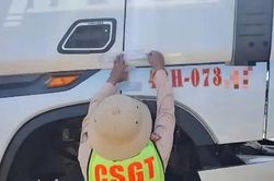 Xe đầu kéo '3 không' ngang nhiên chạy cao tốc, CSGT niêm phong 7 ngày