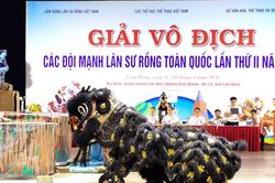 16 đội lân sư rồng xuất sắc nhất cả nước thi đấu tại Đà Lạt