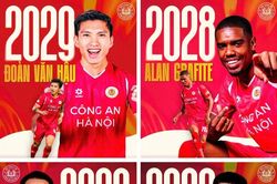 Văn Hậu, Đình Trọng, Alan... tiếp tục gắn bó với CLB Công an Hà Nội