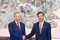 Tổng Bí thư, Chủ tịch nước gặp Bí thư Khu ủy Khu tự trị dân tộc Choang Quảng Tây