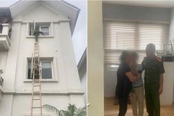 Giải cứu cháu bé 14 tuổi định trèo ra ban công tầng 3 căn biệt thự tại Hà Nội