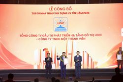 UDIC được vinh danh Top 5 doanh nghiệp bất động sản uy tín năm 2026