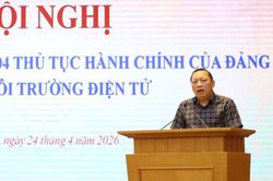 Hướng dẫn kỹ năng thực hiện 4 thủ tục hành chính của Đảng trên môi trường số